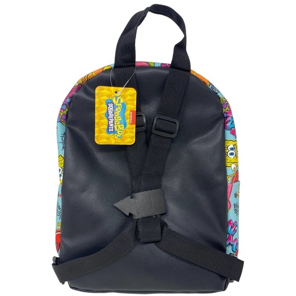 SpongeBob SquarePants Nickelodeon Characters Group Faux Leather Mini Backpack - Picture 2 of 5